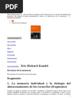 Eric Richard Kandel - en Busca de La Memoria