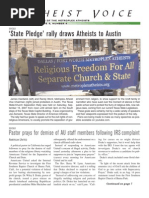 Theist Oice: State Pledge' Rally Draws Atheists To Austin