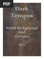 Dark Tempus: World Background and Cultures V1.0