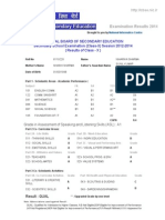 Central Board of Secondary Education Secondary School Examination (Class-X) Session 2012-2014 (Results of Class - X)