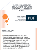 Elemen Kolaboratif, Penilaian Dan Reflektif Dalam Amalan 'Lesson Study'