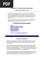 Elements of A Research Proposal and Report