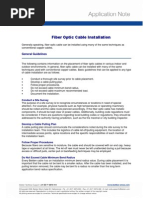 Application Note Fiber Optic Cable Installlation