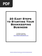 20 Easy Steps To Starting Your Bookkeeping Business: by Sylvia Jaumann