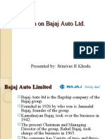 Presentation On Bajaj Auto LTD