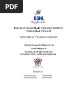 Bharat Sanchar Nigam Limited Visakhapatnam: Industrial Training Report