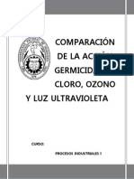 Comparación de La Acción Germicida Del Cloro