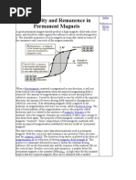 Coercivity and Remanence in Permanent Magnets