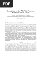 Description of The WRF-1d PBL Model