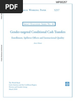 Gender-Targeted Conditional Cash Transfers: Policy Research Working Paper 5257