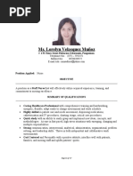 Ms. Lorelyn Velasquez Muñoz: Position Applied: Nurse