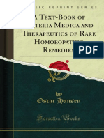 A Text Book of Materia Medica and Therapeutics of Rare Homoeopathic Remedies by Oscar Hansen