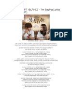 Lee Hong Ki (FT ISLAND) - I'm Saying Lyrics (The Heirs OST)