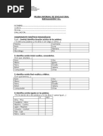 Prueba Informal de Lenguaje Oral