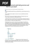 What Is Restricted Earth Fault Protection and How Is It Provided