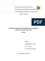 Ensayo Sobre El Feedback Como Proceso Fundamental en La Dinámica de Grupo en El Contexto Educativo