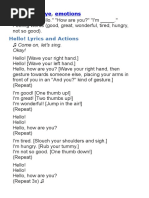 Come On, Let's Sing. Okay!: Hello! Lyrics and Actions