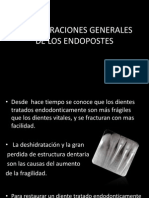 Consideraciones Generales de Los Endopostes