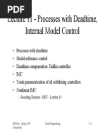 Processes With Deadtime, Internal Model Control