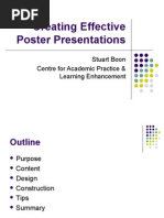 Creating Effective Poster Presentations: Stuart Boon Centre For Academic Practice & Learning Enhancement