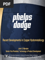 Recent Developments in Copper Hydrometallurgy: John O. Marsden Senior Vice President, Technology & Product Development