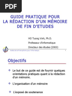 Guide Pratique Pour La Rédaction D - Un Mémoire de Fin D - Etudes