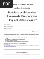 Portafolio de Evidencias Del B3 Tercer Grado