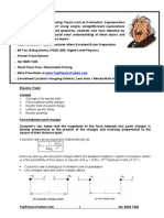 Electric Field Summary Notes