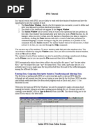 SPSS Tutorial: Entering Data, Computing Descriptive Statistics, Transforming and Selecting Data