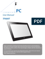 ASUS TF600T Tablet Manual