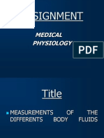 Physiology Body Fluids