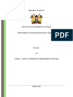 Vihiga County - Community Empowerment Fund Policy