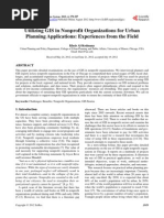 Utilizing GIS in Nonprofit Organizations For Urban Planning Applications: Experiences From The Field