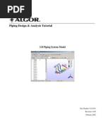 Piping Design & Analysis Tutorial: 3-D Piping System Model