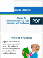 CH 4 - Estimation & Hypothesis One Sample