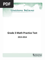 Practice Test Math Grade 3