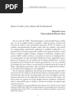 Entre El Valor y Los Valores (De La Literatura), Alejandra Laera