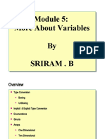 Module 5 - More About Variables