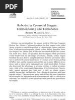 Robotics in Colorectal Surgery: Telemonitoring and Telerobotics