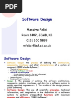 Software Design: Massimo Felici Room 1402, JCMB, KB 0131 650 5899 Mfelici@inf - Ed.ac - Uk