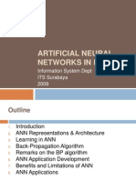 Artificial Neural Networks in Bi: Information System Dept ITS Surabaya 2009