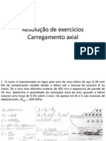 Resolução de Exercícios Carregamento Axial