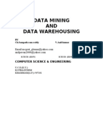 Data Mining AND Data Warehousing: Computer Science & Engineering