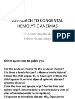 Approach To Congental Hemolytic Anemias