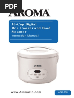 10-Cup Digital Rice Cooker and Food Steamer: Instruction Manual