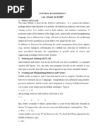 Control Engineering-I Lab-1 Dated: 24-10-2007 1. What Is MATLAB