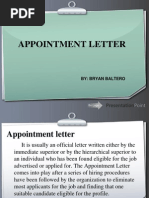 Appointment Letter