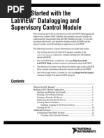 Getting Started With The Labview Datalogging and Supervisory Control Module