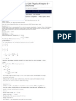 NCERT Physics Class XII Solution of Chapter 9 - Ray Optics and Optical in