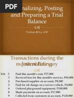 Journalizing, Posting and Preparing A Trial Balance